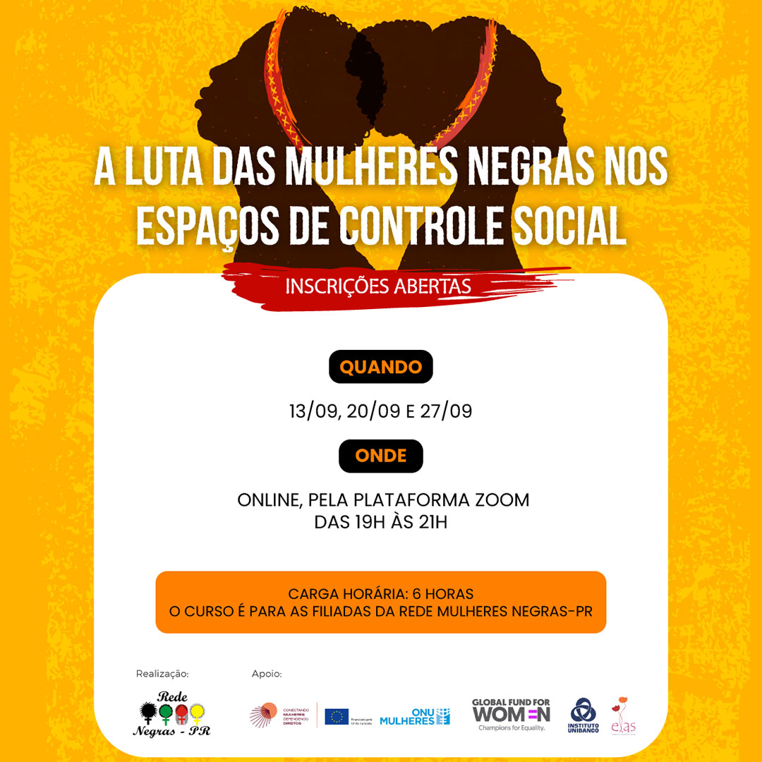 Curso A luta das Mulheres Negras nos Espaços de Controle Social